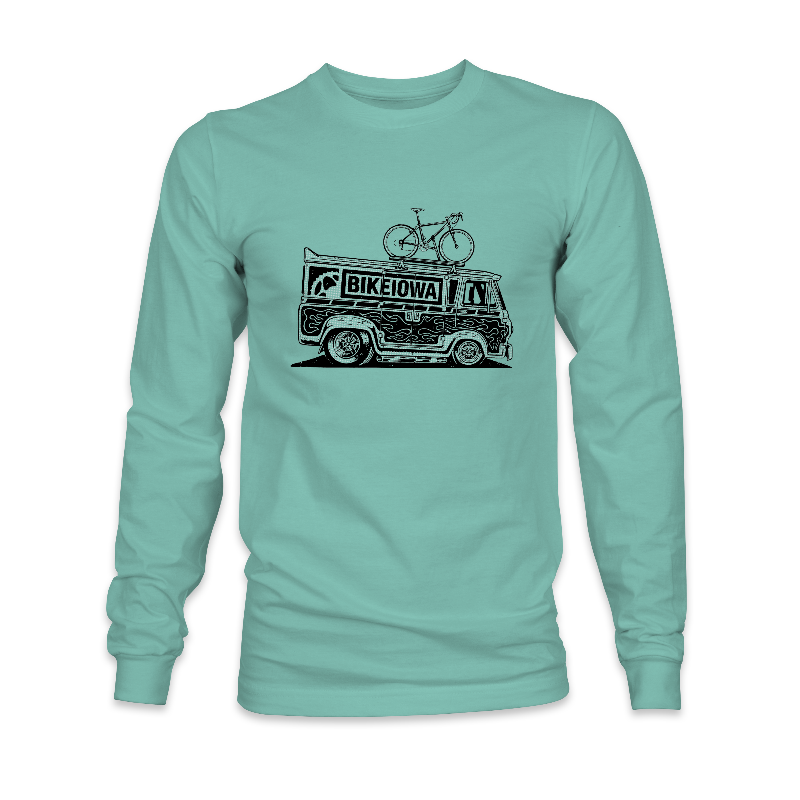 BIKEIOWA "RAD VAN" UNISEX LONGSLEEVE T-SHIRT