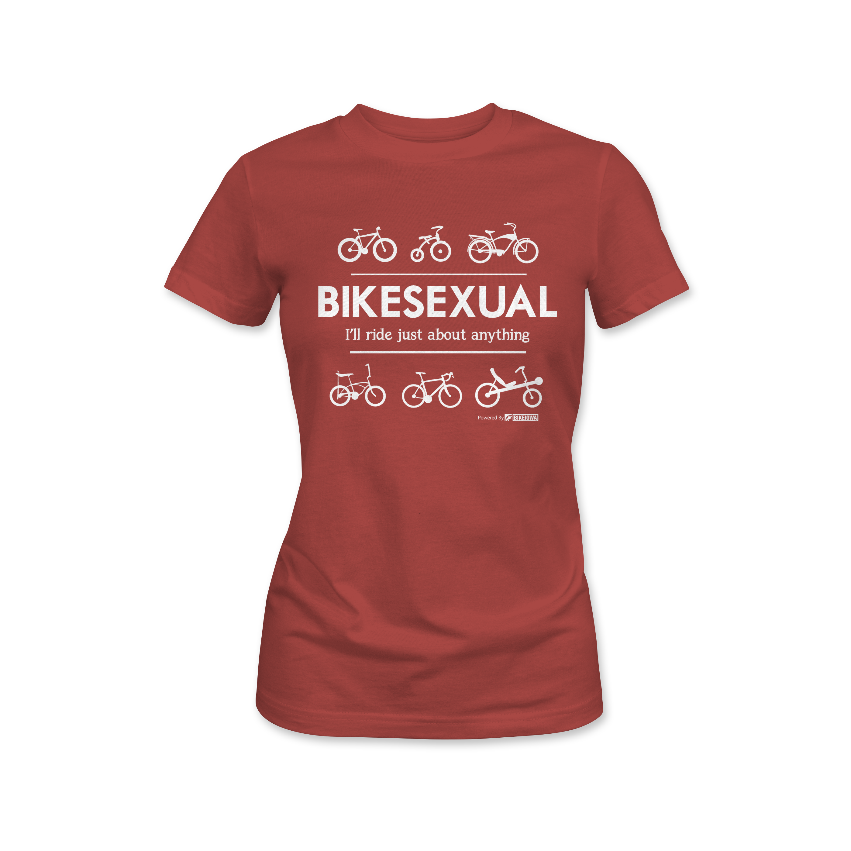 BIKEIOWA "BIKESEXUAL" LADIES T-SHIRT