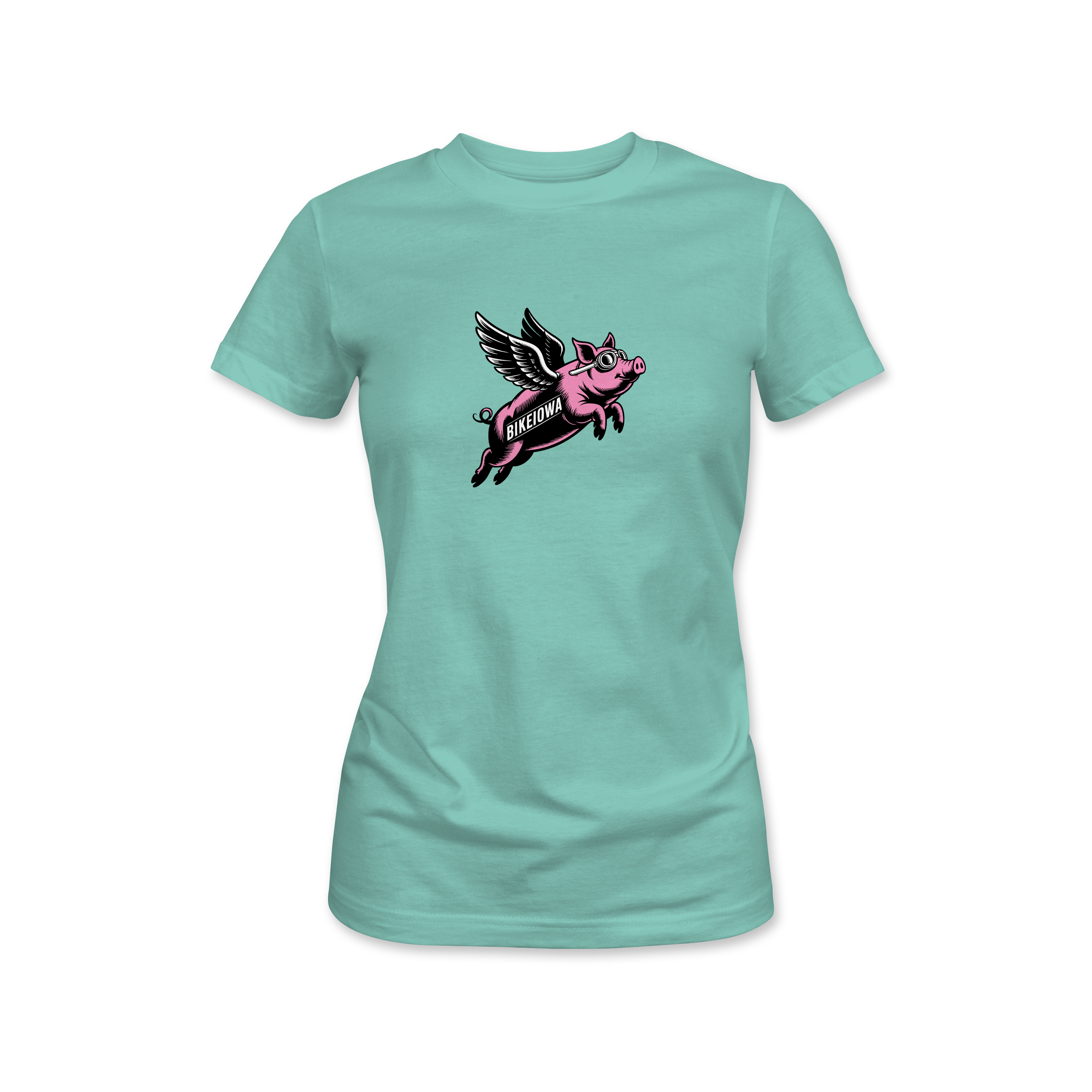 BIKEIOWA "FLYING PIG" LADIES T-SHIRT