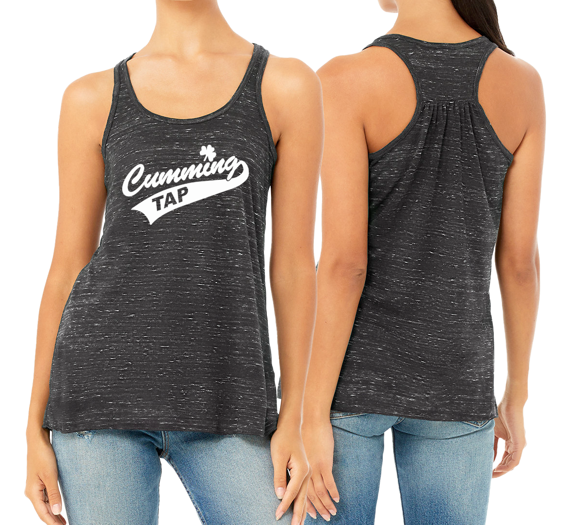 Cumming Tap Ladies' Flowy Racerback Tank