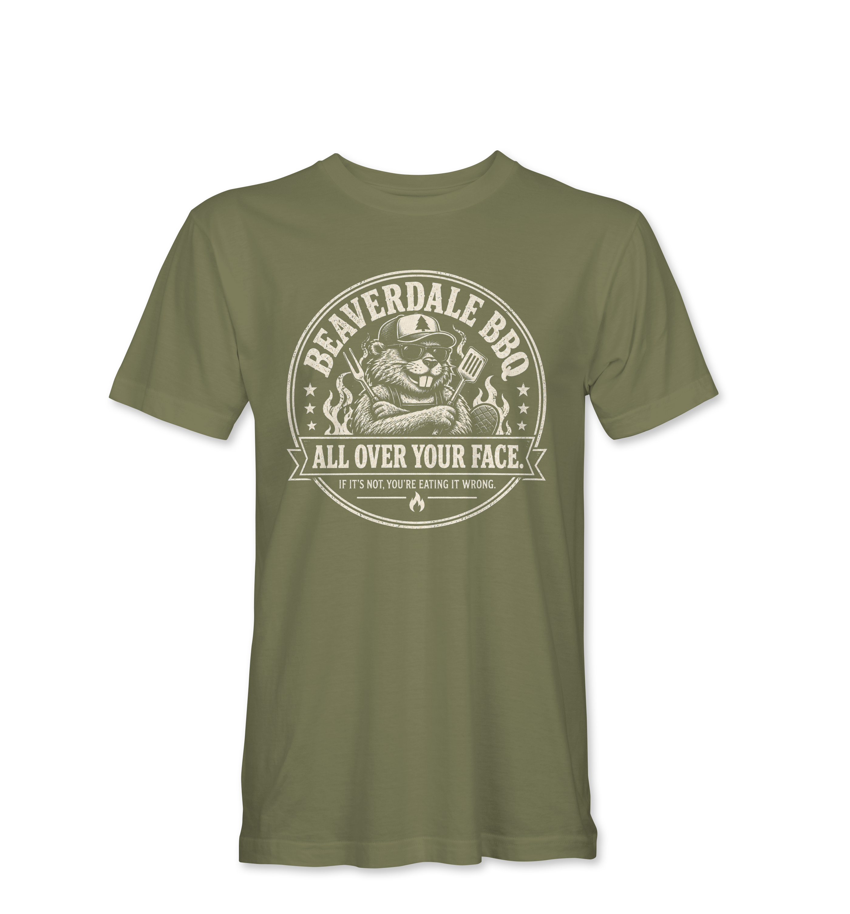 "BEAVERDALE BBQ" Unisex Heather Softstyle T-Shirt