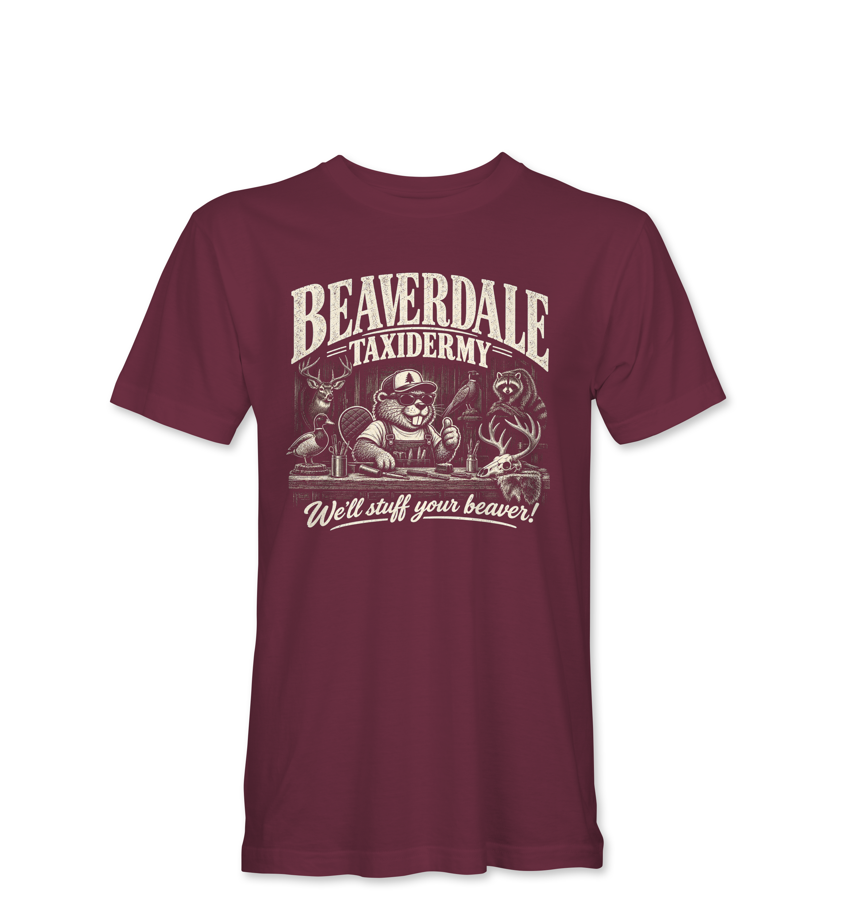 "BEAVERDALE TAXIDERMY" Unisex Heather Softstyle T-Shirt