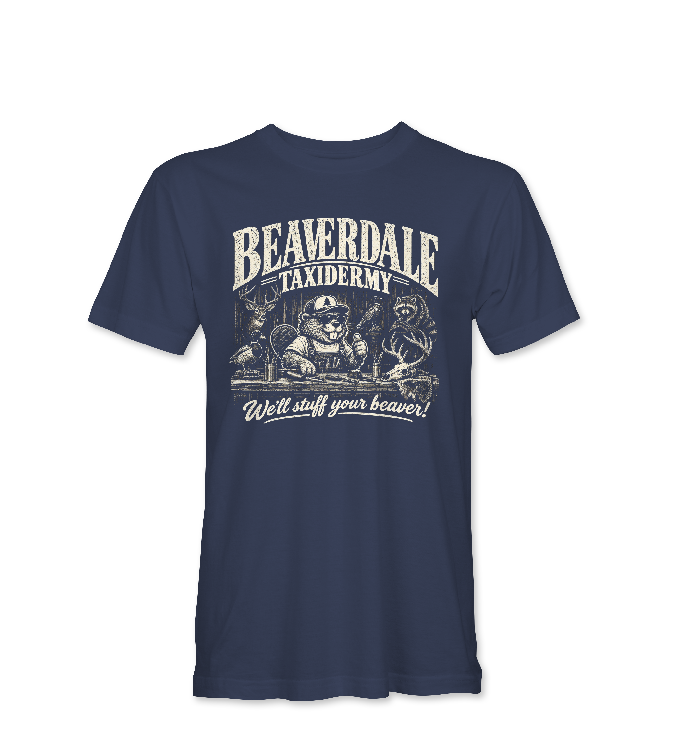 "BEAVERDALE TAXIDERMY" Unisex Heather Softstyle T-Shirt