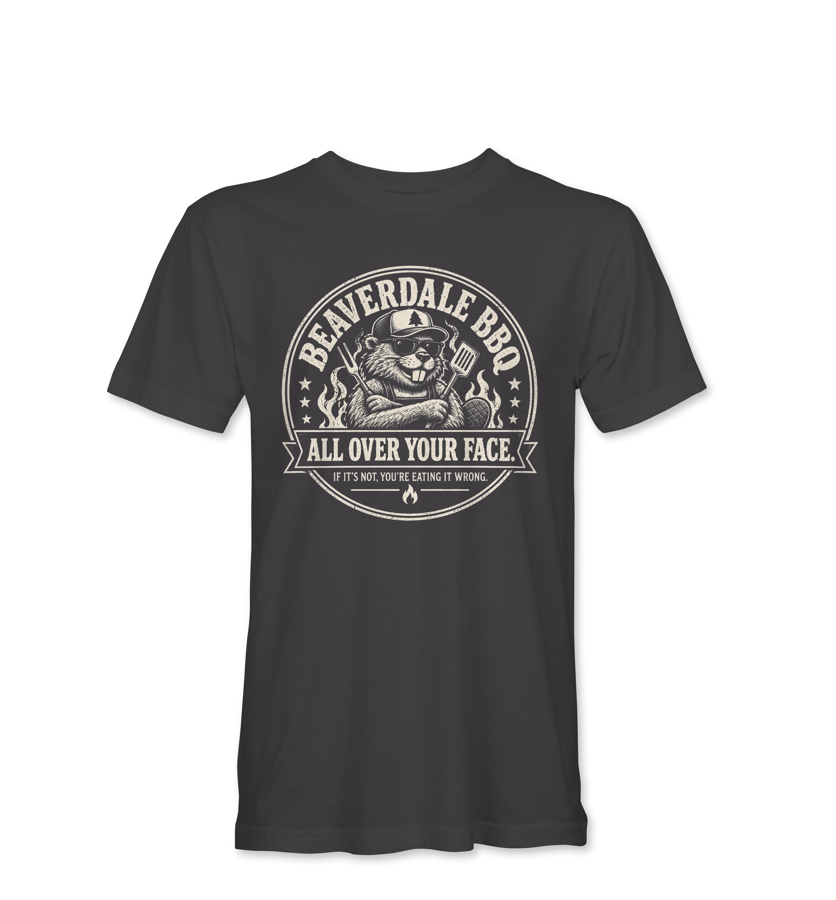 "BEAVERDALE BBQ" Unisex Heather Softstyle T-Shirt