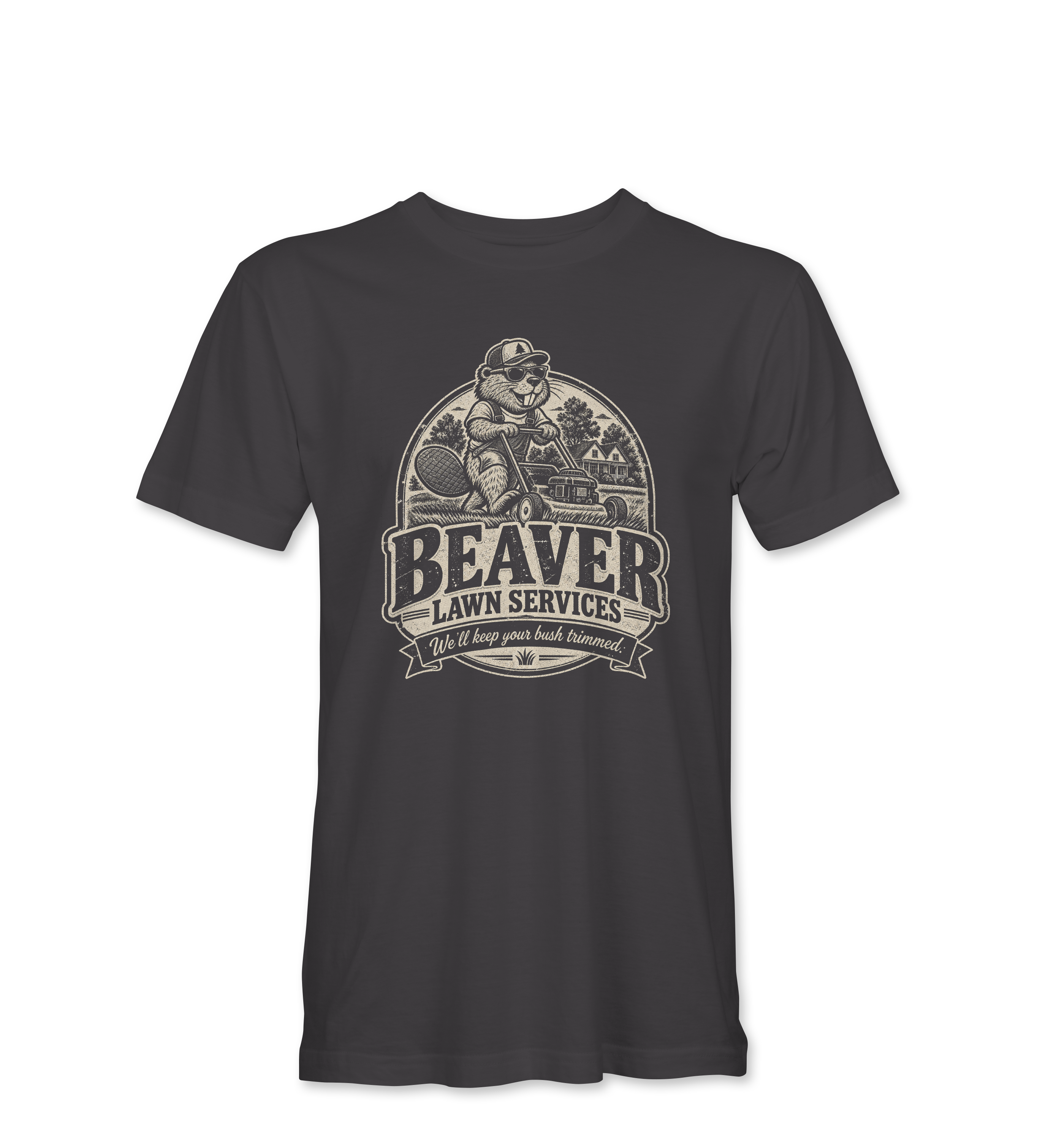 "BEAVER LAWN SERVICES" Unisex Heather Softstyle T-Shirt