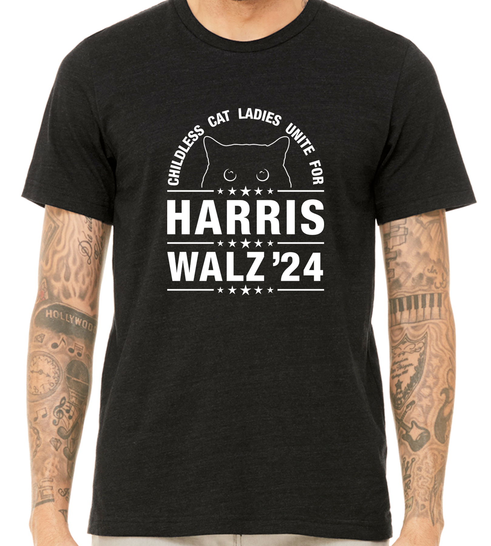 HARRIS / WALZ "CHILDLESS CAT LADIES UNITE FOR" UNISEX TEE