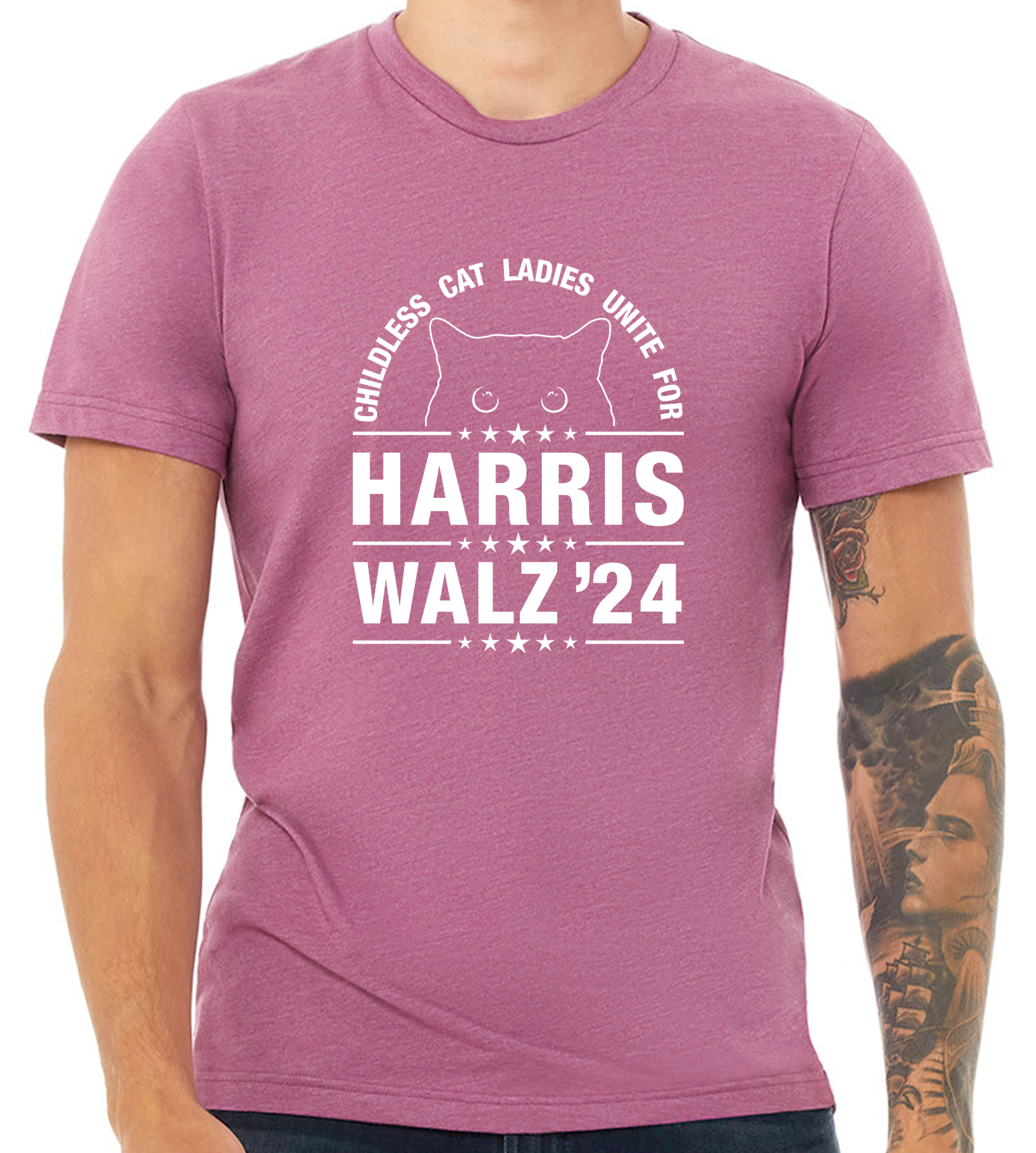 HARRIS / WALZ "CHILDLESS CAT LADIES UNITE FOR" UNISEX TEE