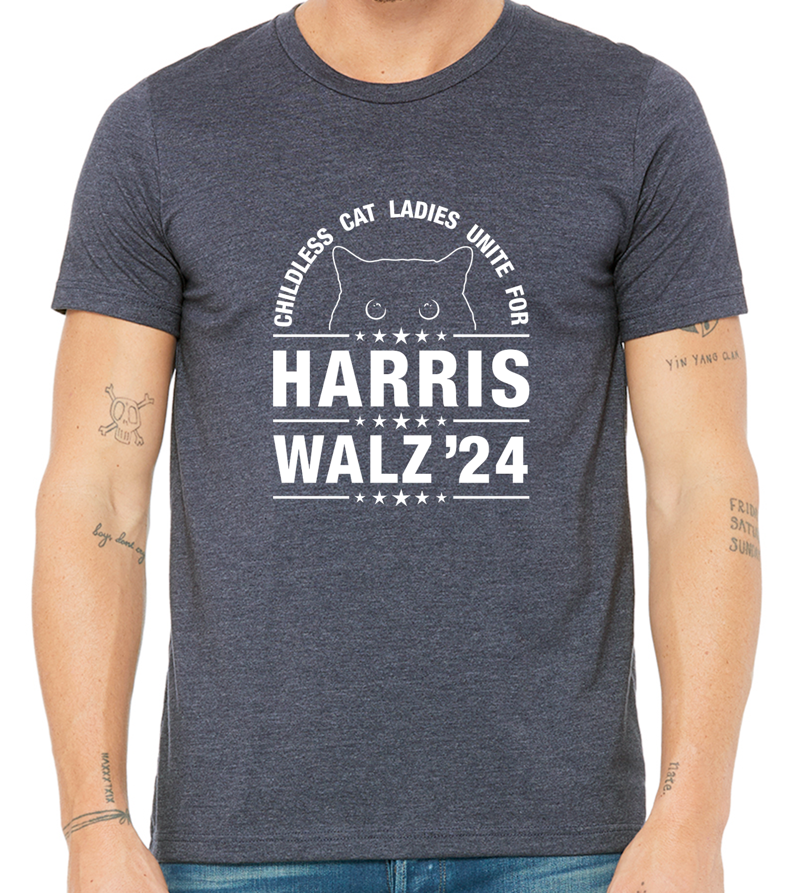 HARRIS / WALZ "CHILDLESS CAT LADIES UNITE FOR" UNISEX TEE