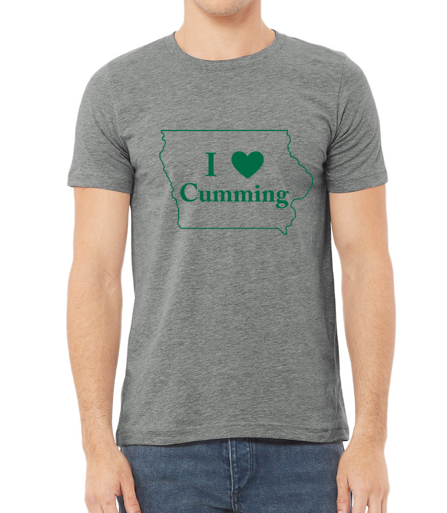 I "Heart" Cumming Iowa Unisex Heather Short Sleeve T-Shirt