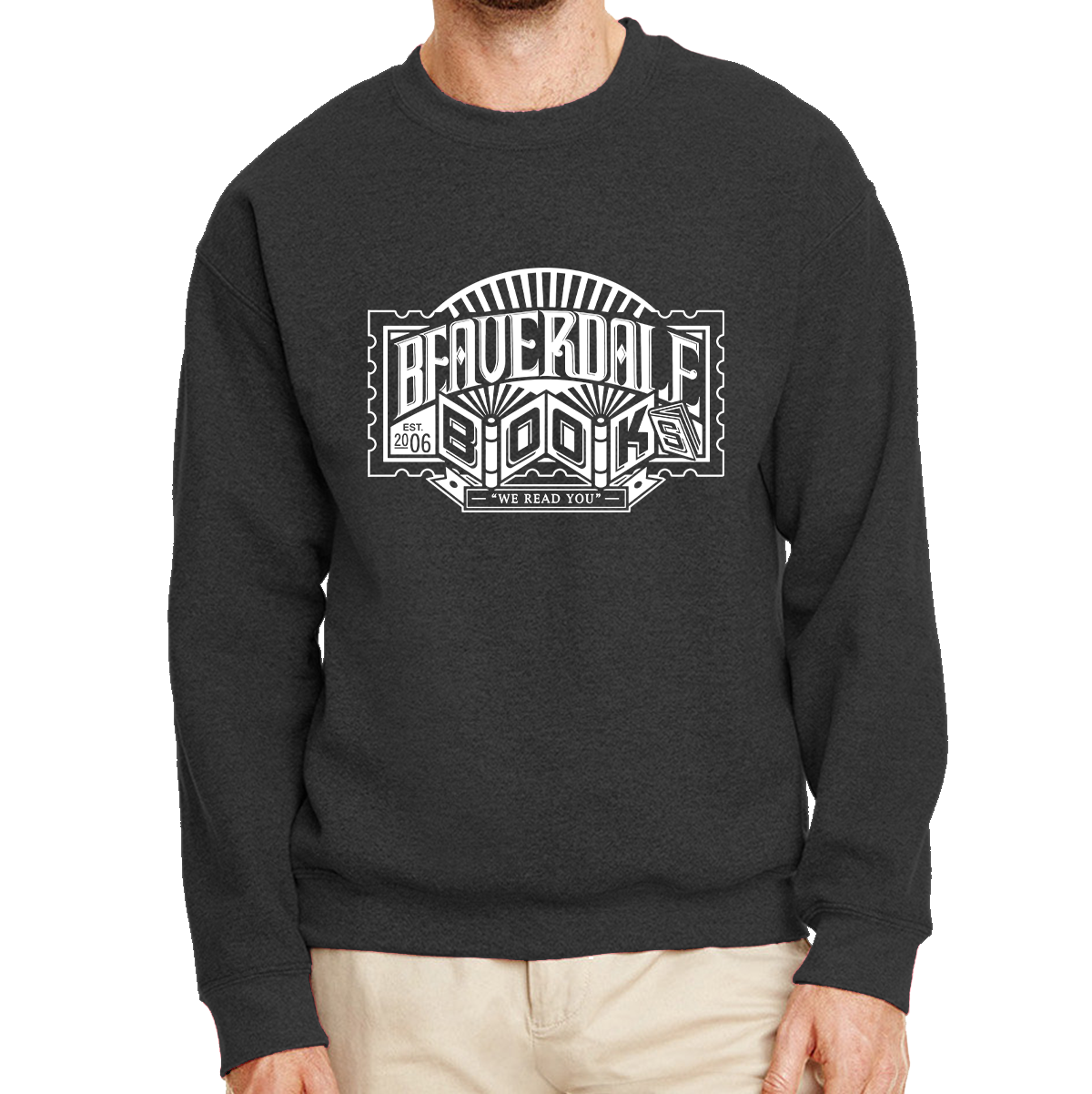 "Beaverdale Books" Adult Heavy Blend Fleece Crew Sweatshirt