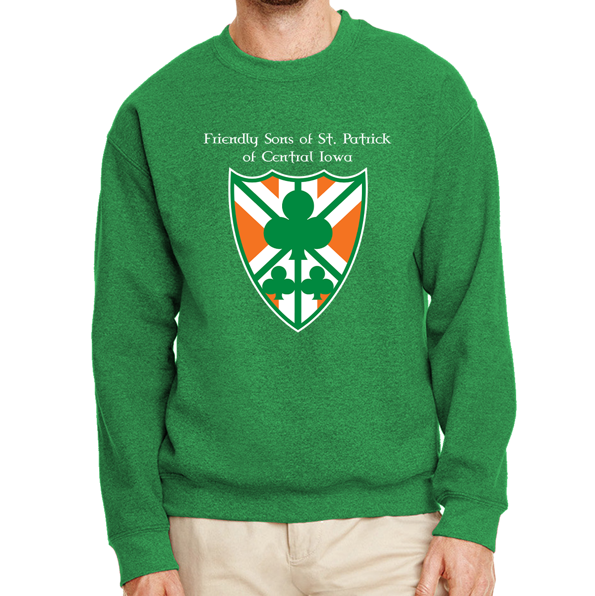 "FRIENDLY SONS OF ST. PATRICK" Gildan Adult Heavy Blend Fleece Crew