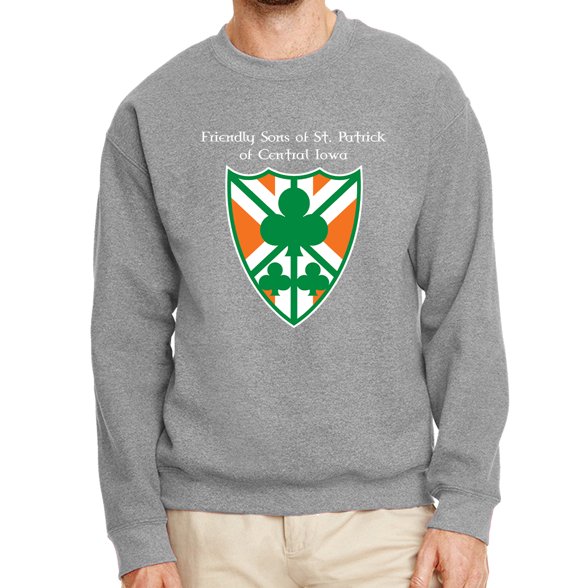 "FRIENDLY SONS OF ST. PATRICK" Gildan Adult Heavy Blend Fleece Crew