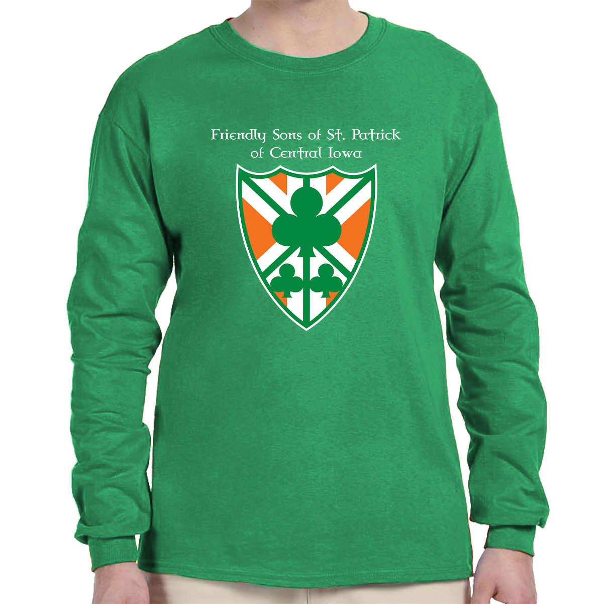 "FRIENDLY SONS OF ST. PATRICK" Gildan Adult Ultra Cotton Long-Sleeve T-Shirt