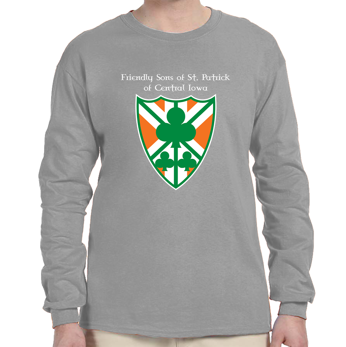 "FRIENDLY SONS OF ST. PATRICK" Gildan Adult Ultra Cotton Long-Sleeve T-Shirt