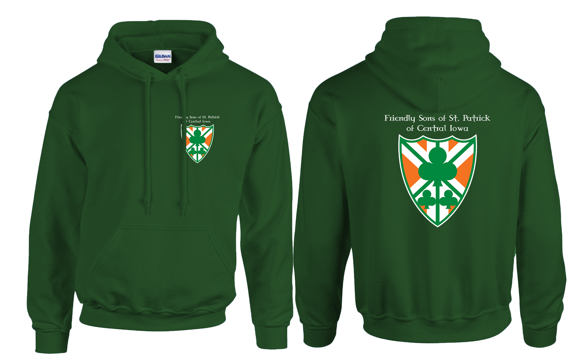 "FRIENDLY SONS OF ST. PATRICK" Gildan Adult Heavy Blend Hooded Sweatshirt