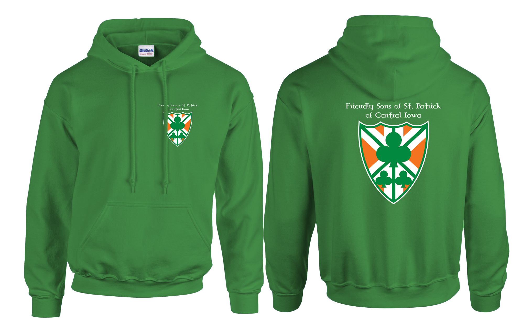 "FRIENDLY SONS OF ST. PATRICK" Gildan Adult Heavy Blend Hooded Sweatshirt