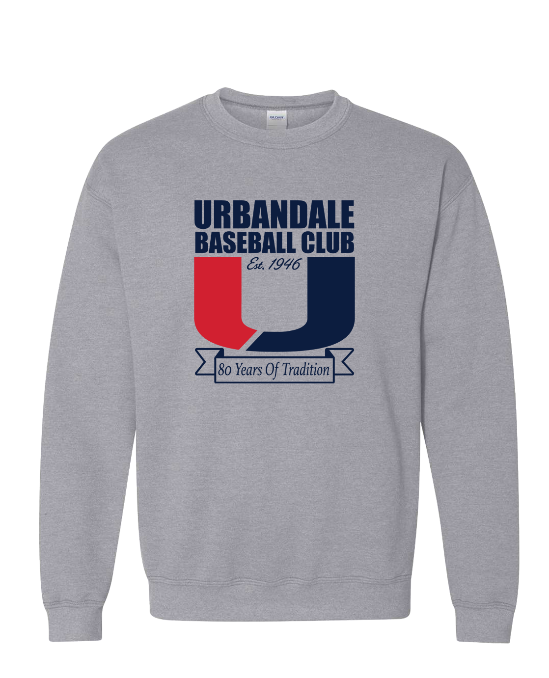 "URBANDALE BASEBALL CLUB" Gildan Adult Unisex Heavy Blend™ Crewneck Sweatshirt - 18000