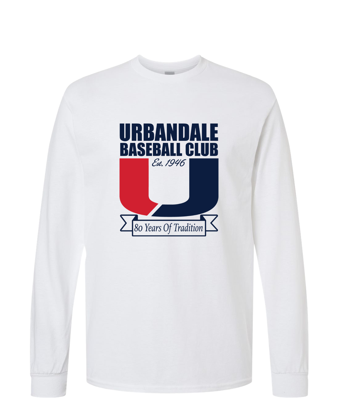 "URBANDALE BASEBALL CLUB" Gildan Unisex Heavy Cotton Adult Long Sleeve T-Shirt - 5400