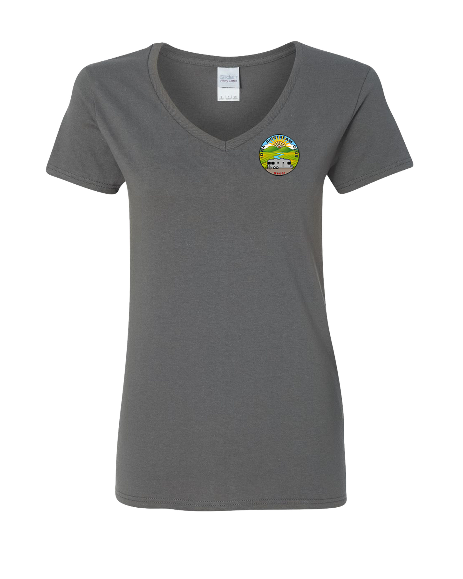 "TRI CLUB AIRSTREAM RALLY" Gildan Women's Heavy Cotton™ V-Neck T-Shirt - 5V00L