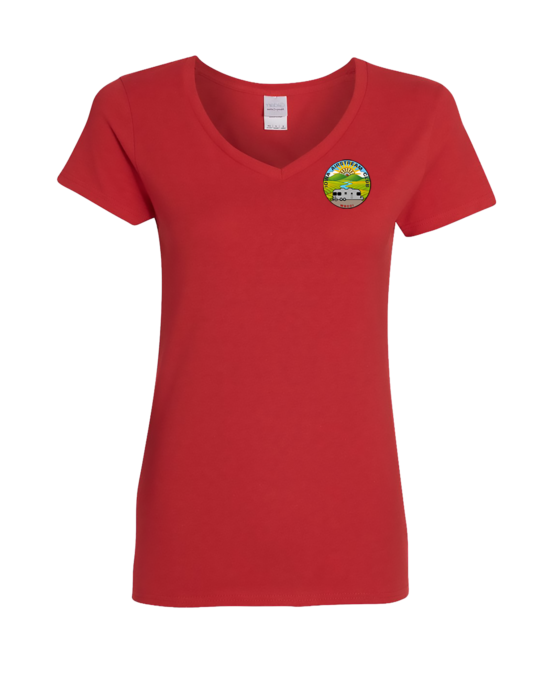 "IOWA AIRSTREAM CLUB" Gildan Women's Heavy Cotton™ V-Neck T-Shirt - 5V00L