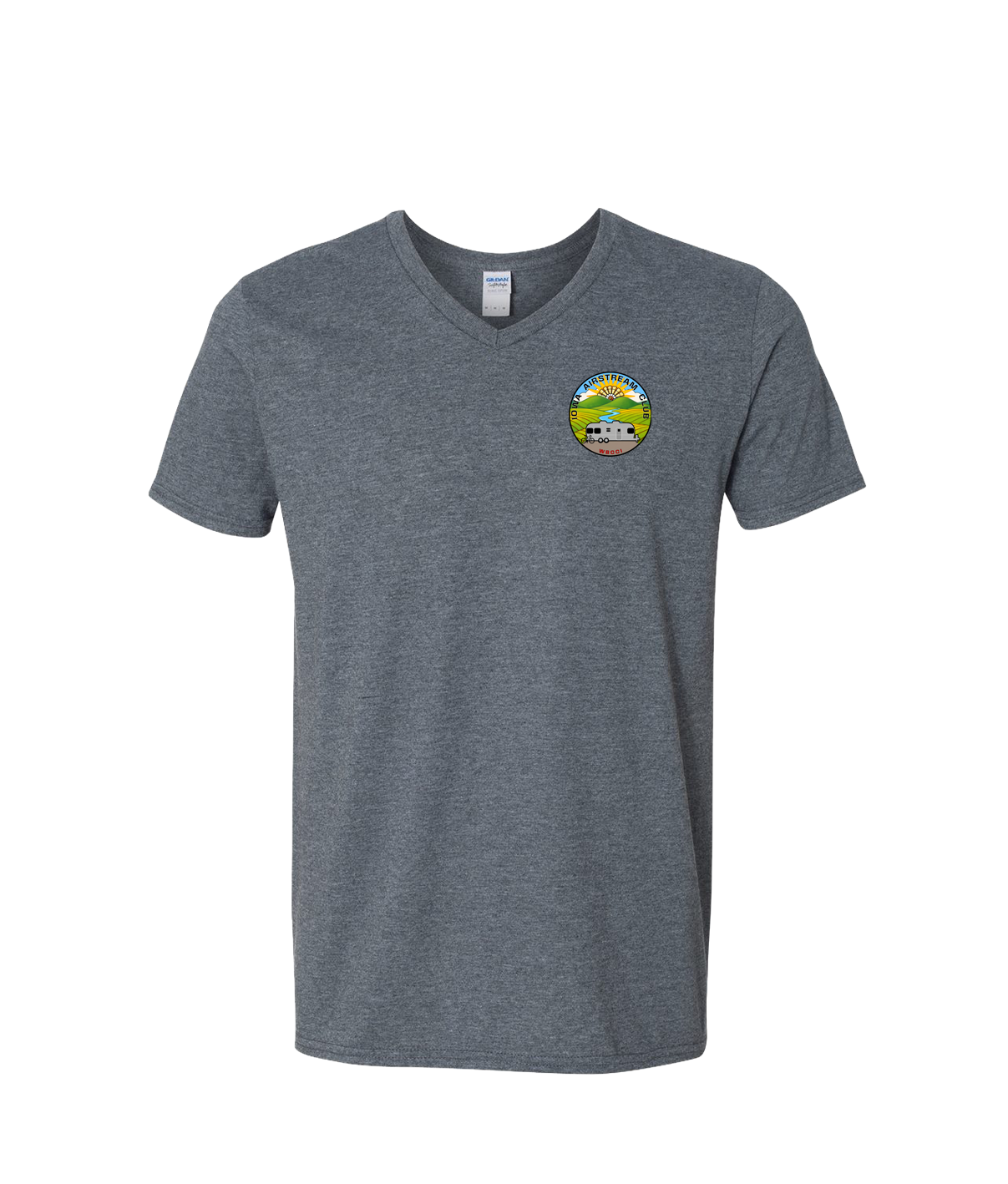 "IOWA AIRSTREAM CLUB" Gildan Unisex Softstyle® V-Neck T-Shirt - 64V00