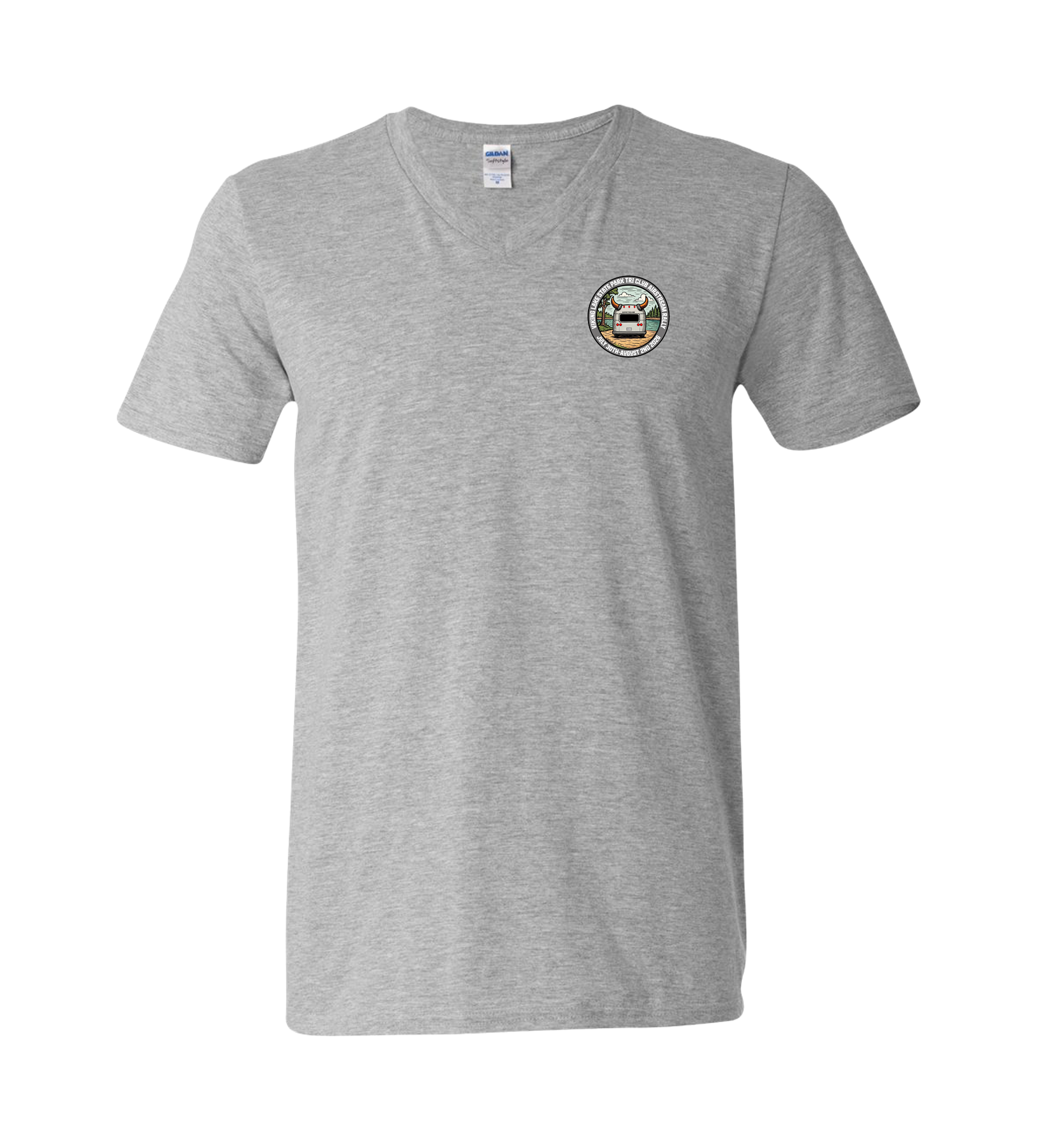 "TRI CLUB AIRSTREAM RALLY" Gildan Unisex Softstyle® V-Neck T-Shirt - 64V00
