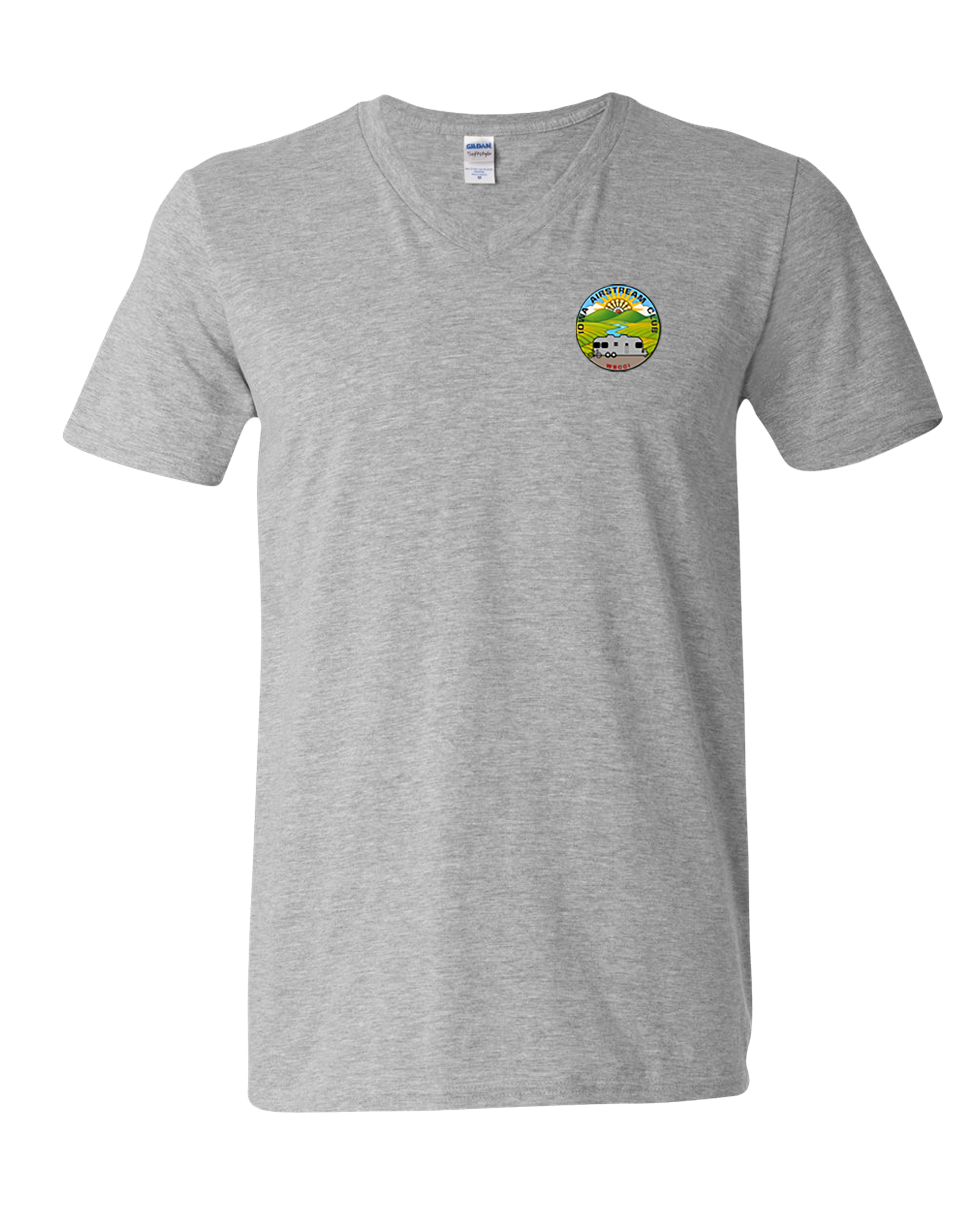 "IOWA AIRSTREAM CLUB" Gildan Unisex Softstyle® V-Neck T-Shirt - 64V00