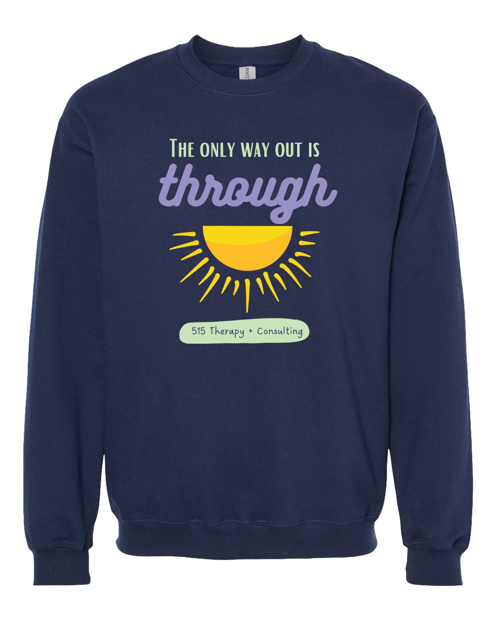 515 THERAPY "ONLY WAY OUT" Gildan Unisex Softstyle® Midweight Crewneck Sweatshirt - SF000