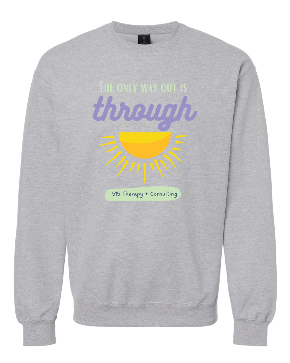 515 THERAPY "ONLY WAY OUT" Gildan Unisex Softstyle® Midweight Crewneck Sweatshirt - SF000