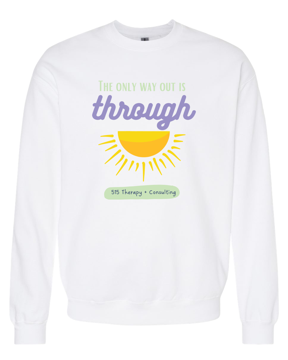 515 THERAPY "ONLY WAY OUT" Gildan Unisex Softstyle® Midweight Crewneck Sweatshirt - SF000