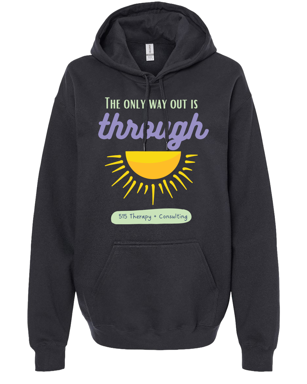 515 THERAPY "ONLY WAY OUT" Gildan Unisex Softstyle® Midweight Hooded Sweatshirt - SF500