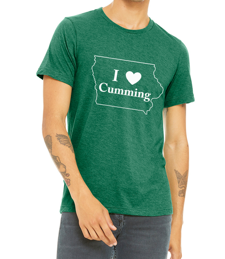 I "Heart" Cumming Iowa Unisex Heather Short Sleeve T-Shirt