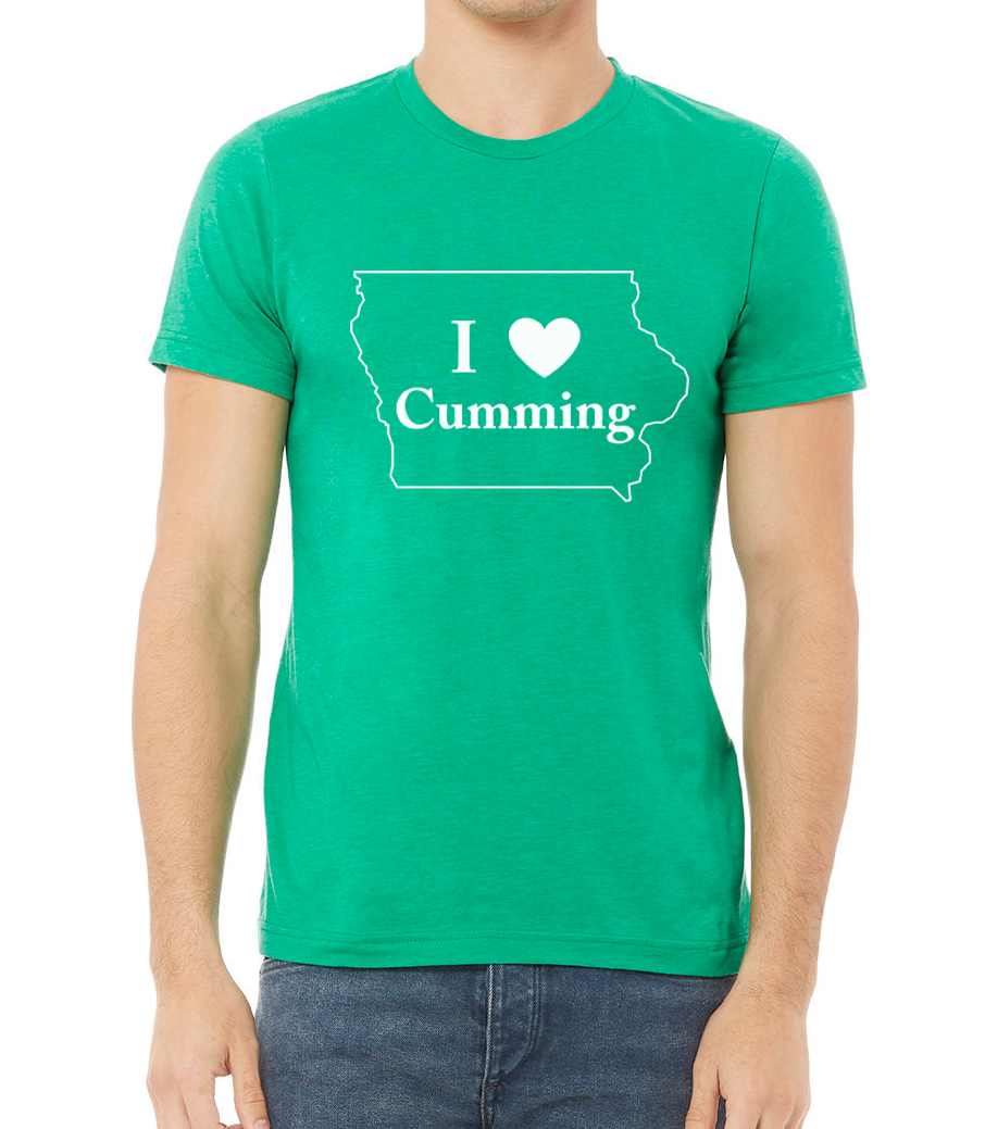 I "Heart" Cumming Iowa Unisex Heather Short Sleeve T-Shirt