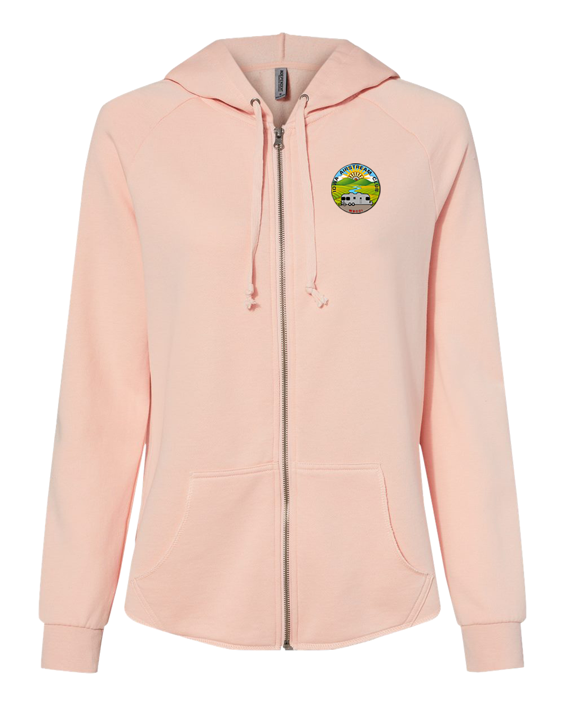 "IOWA AIRSTREAM CLUB" Independent Trading Co. Women's California Wave Wash Full-Zip Hooded Sweatshirt - PRM2500Z