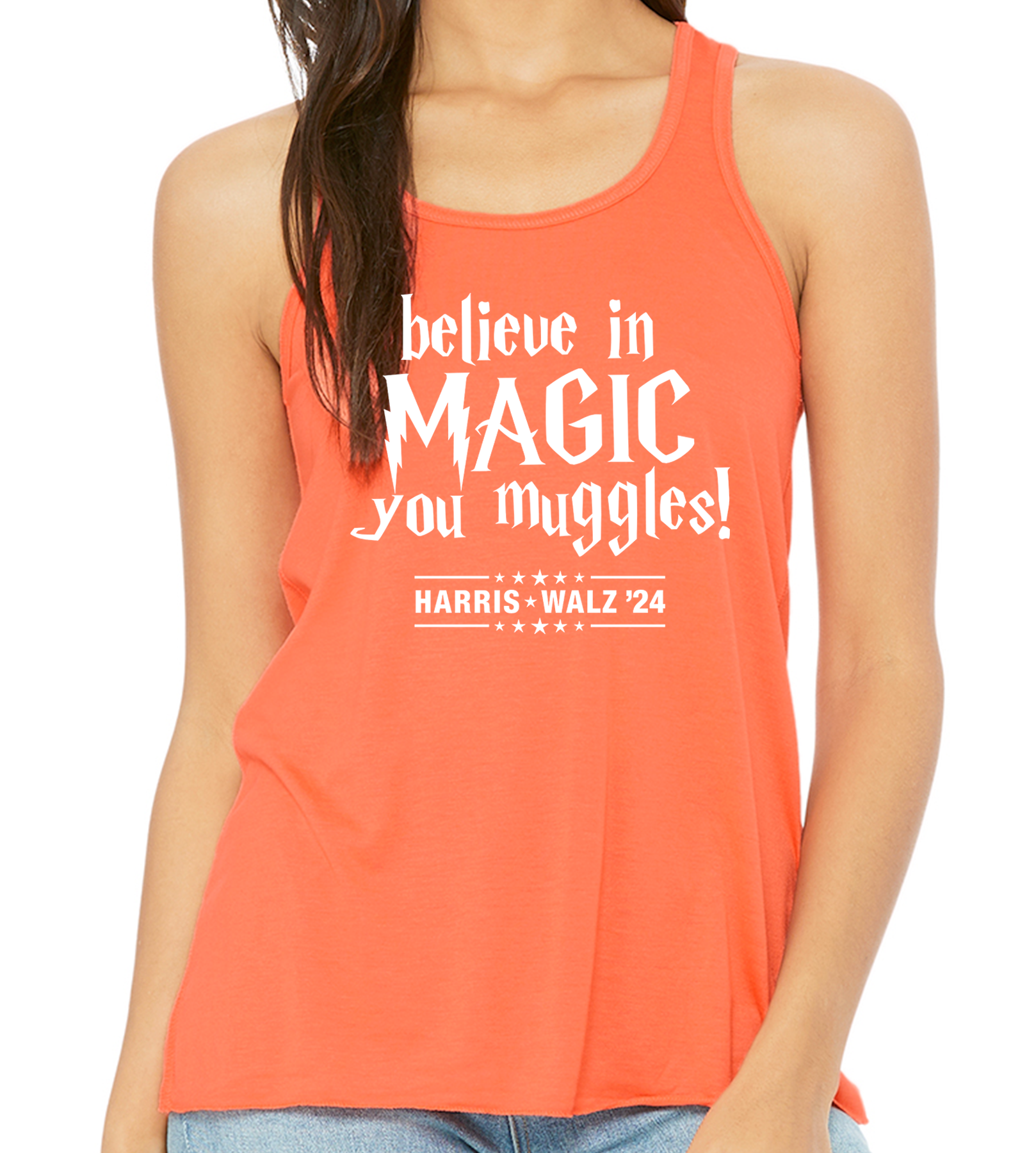 HARRIS / WALZ "BELIEVE IN MAGIC YOU MUGGLES" FLOWY TANK
