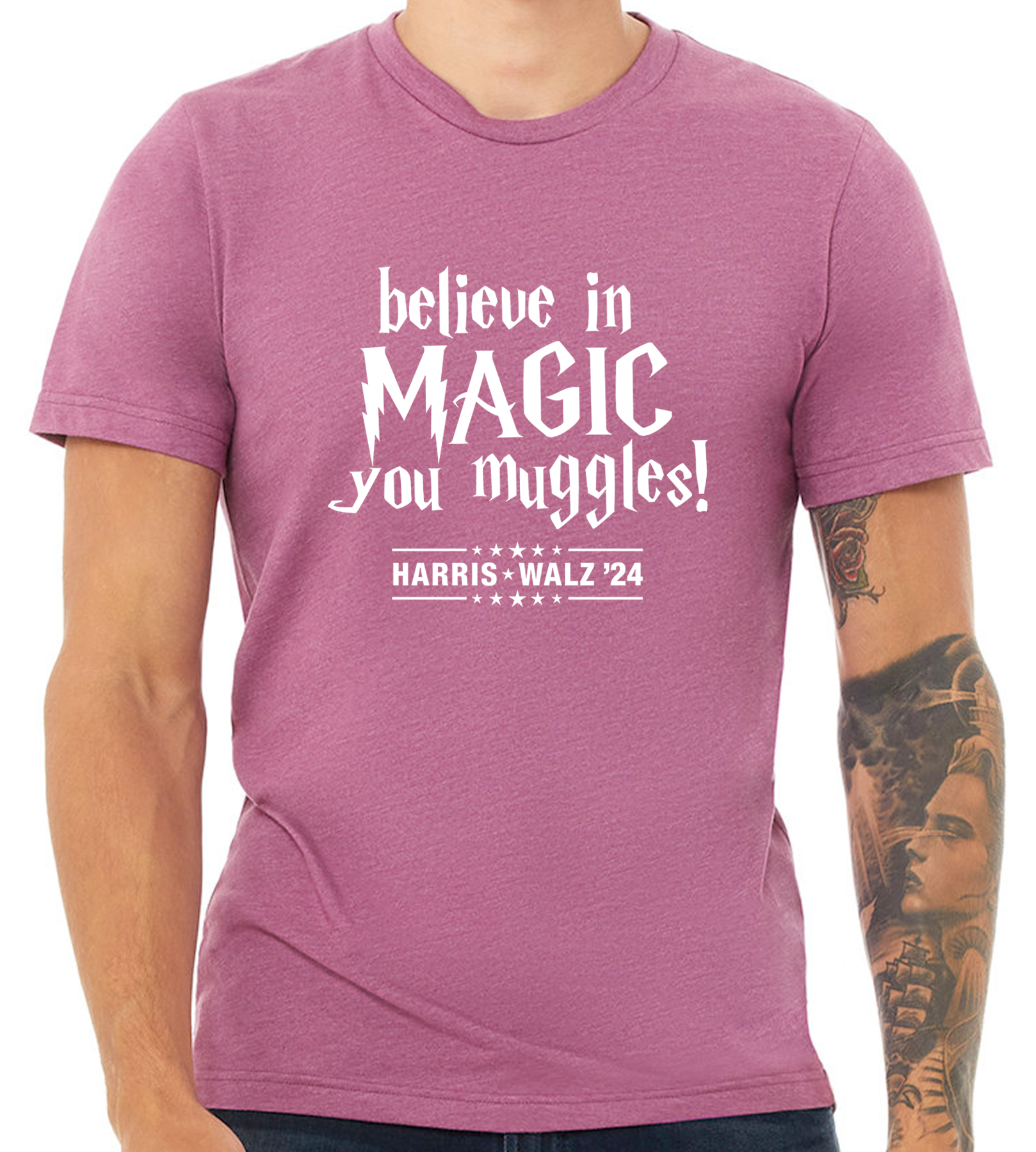 HARRIS / WALZ "BELIEVE IN MAGIC YOU MUGGLES" UNISEX TEE