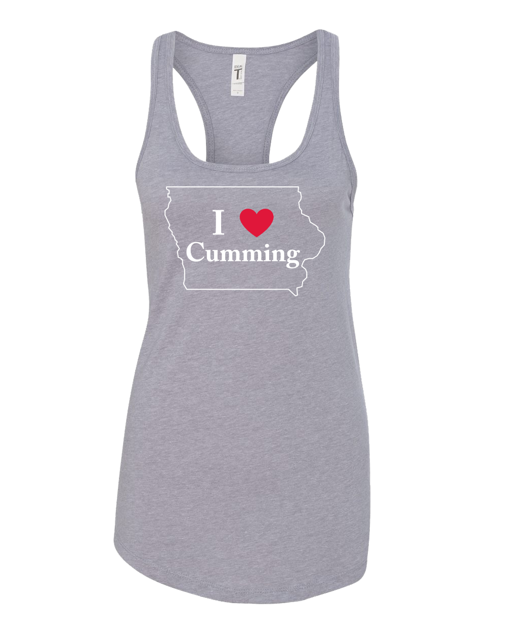 "I LUV CUMMING" Next Level Women's Ideal Racerback Tank - 1533