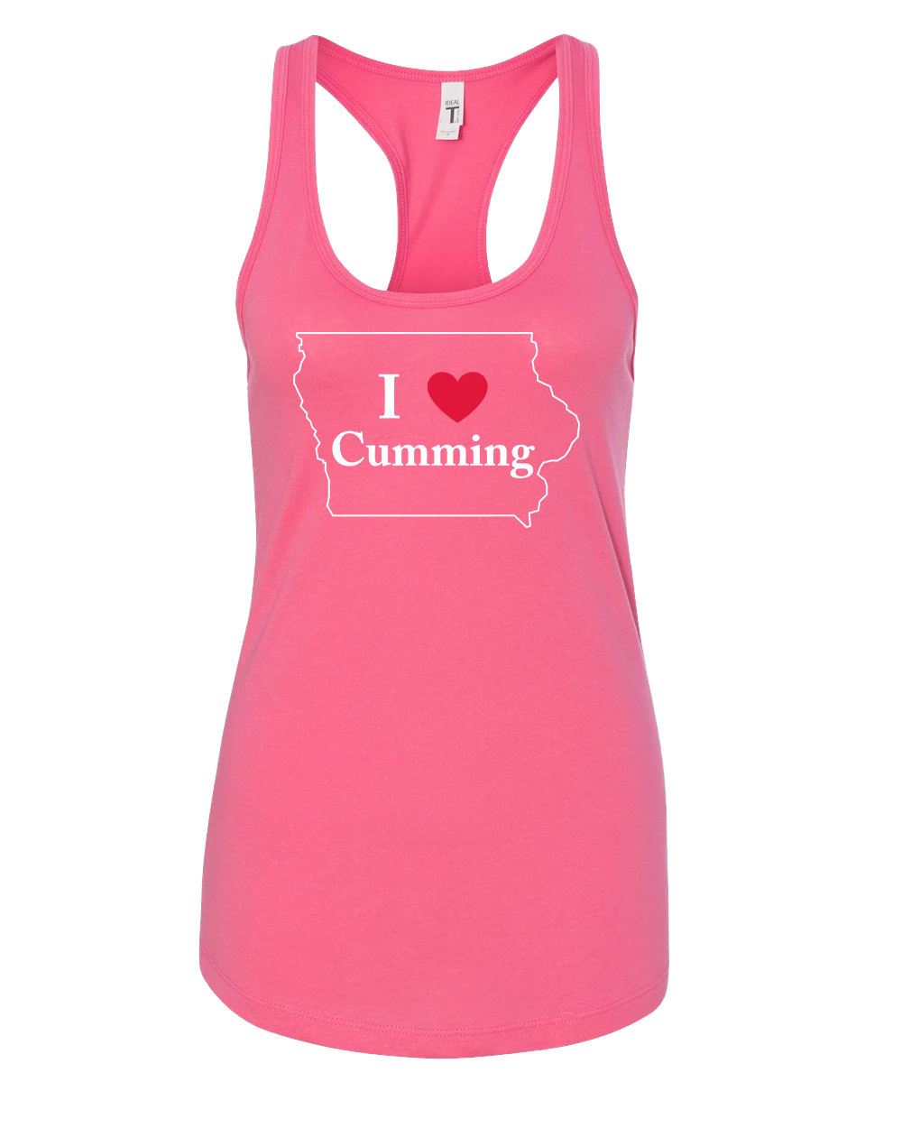 "I LUV CUMMING" Next Level Women's Ideal Racerback Tank - 1533