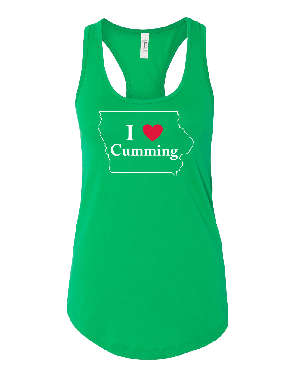 "I LUV CUMMING" Next Level Women's Ideal Racerback Tank - 1533