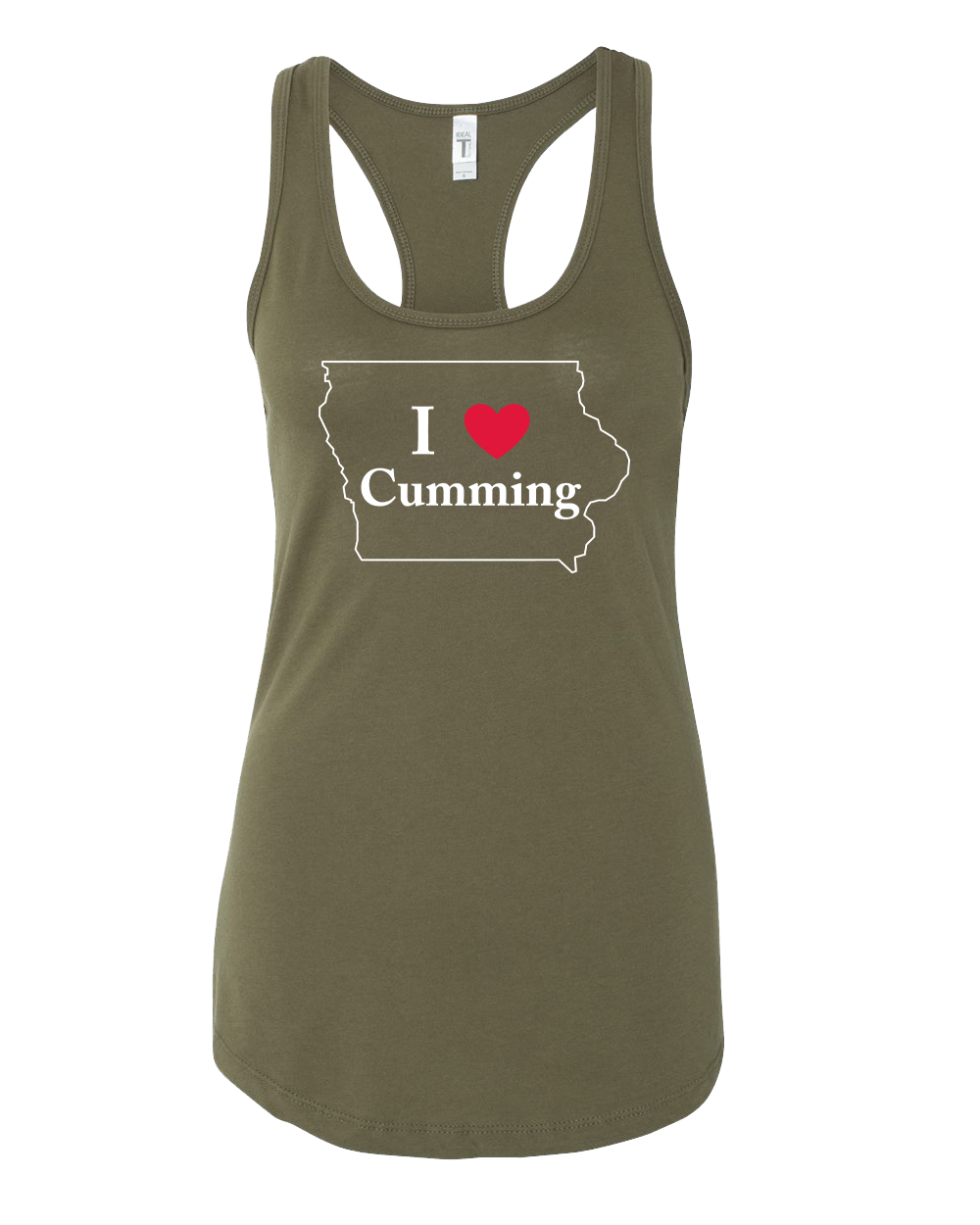 "I LUV CUMMING" Next Level Women's Ideal Racerback Tank - 1533