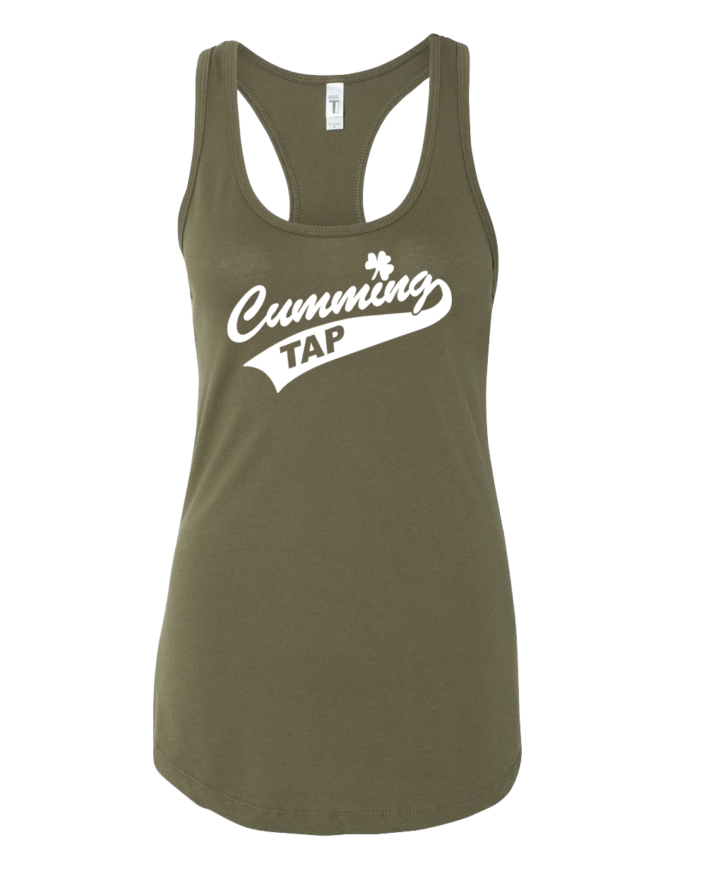 "CUMMING TAP SWOOSH" Next Level Women's Ideal Racerback Tank - 1533