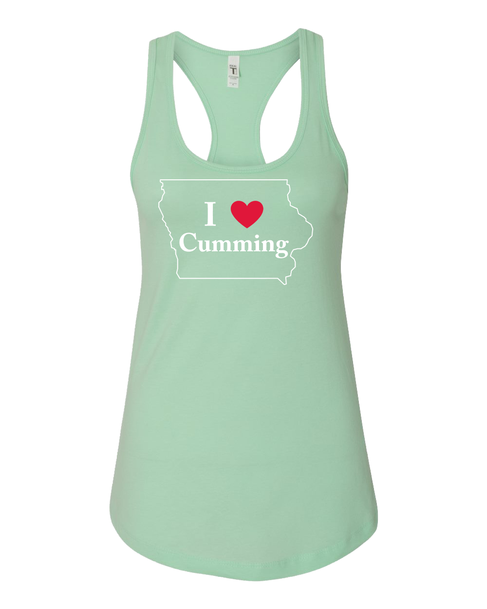 "I LUV CUMMING" Next Level Women's Ideal Racerback Tank - 1533