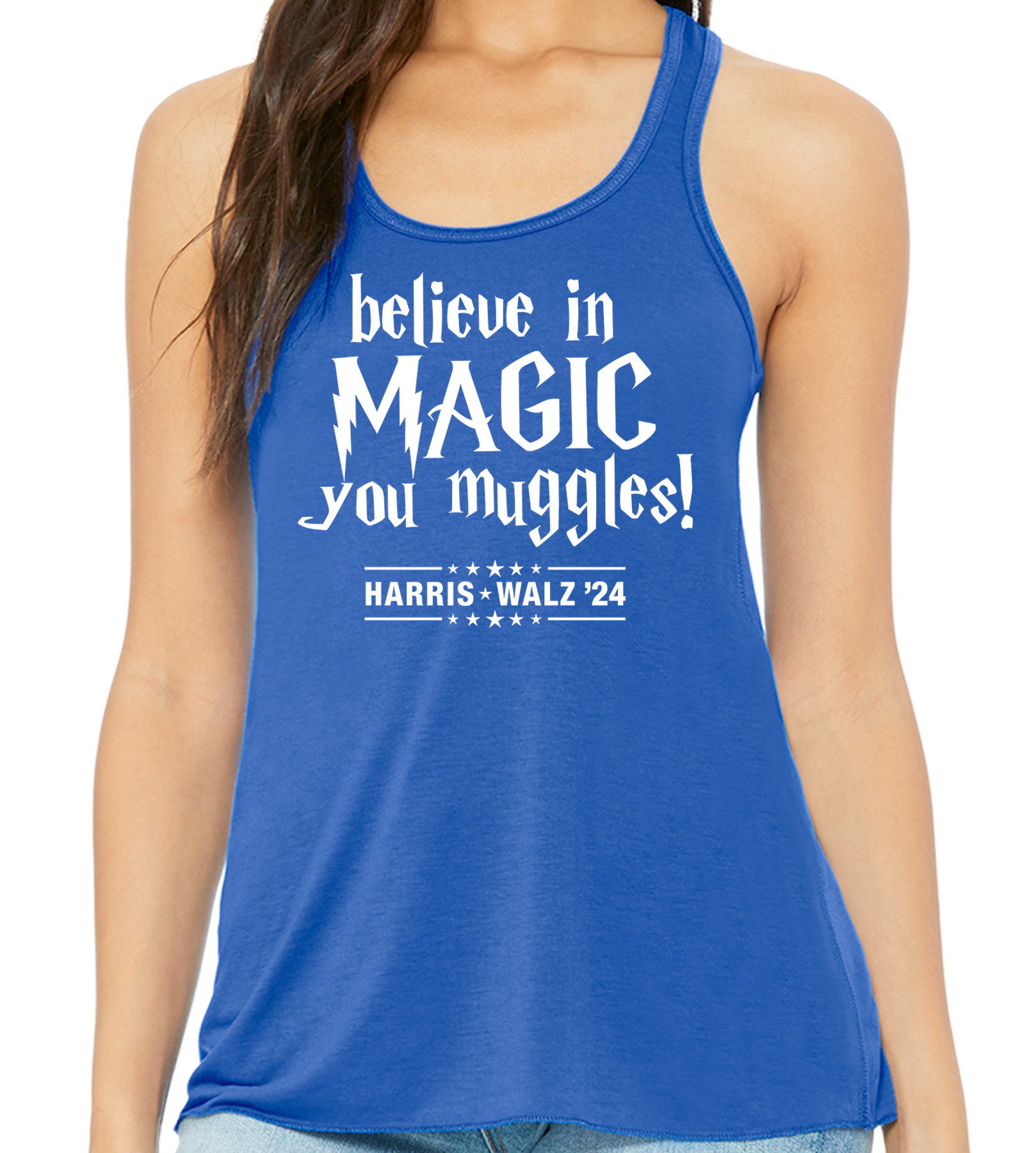 HARRIS / WALZ "BELIEVE IN MAGIC YOU MUGGLES" FLOWY TANK