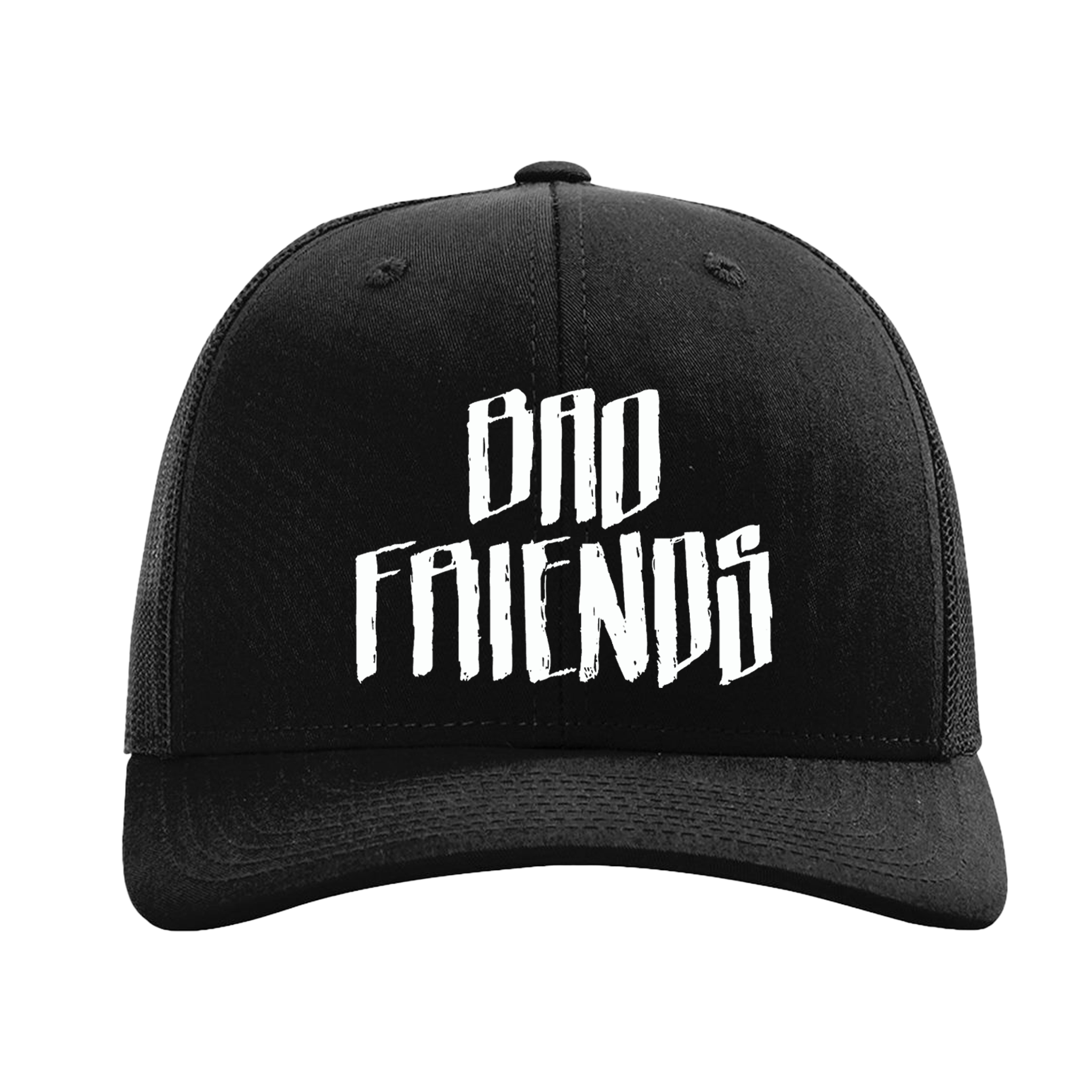 BAD FRIENDS "BRANDED LOGO" SNAP BACK TRUCKER CAP / BLACK