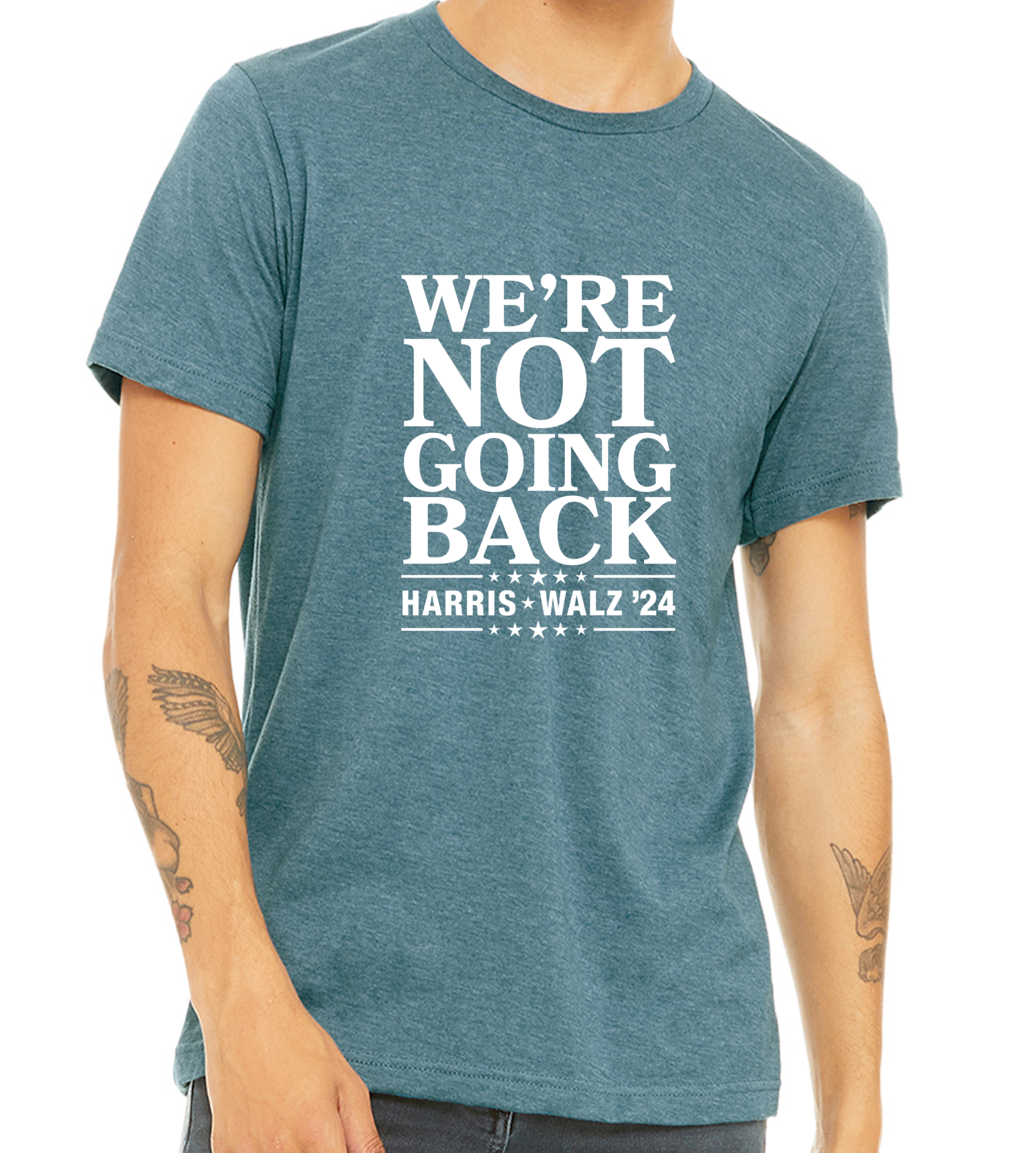 HARRIS / WALZ "WE'RE NOT GOING BACK" UNISEX TEE