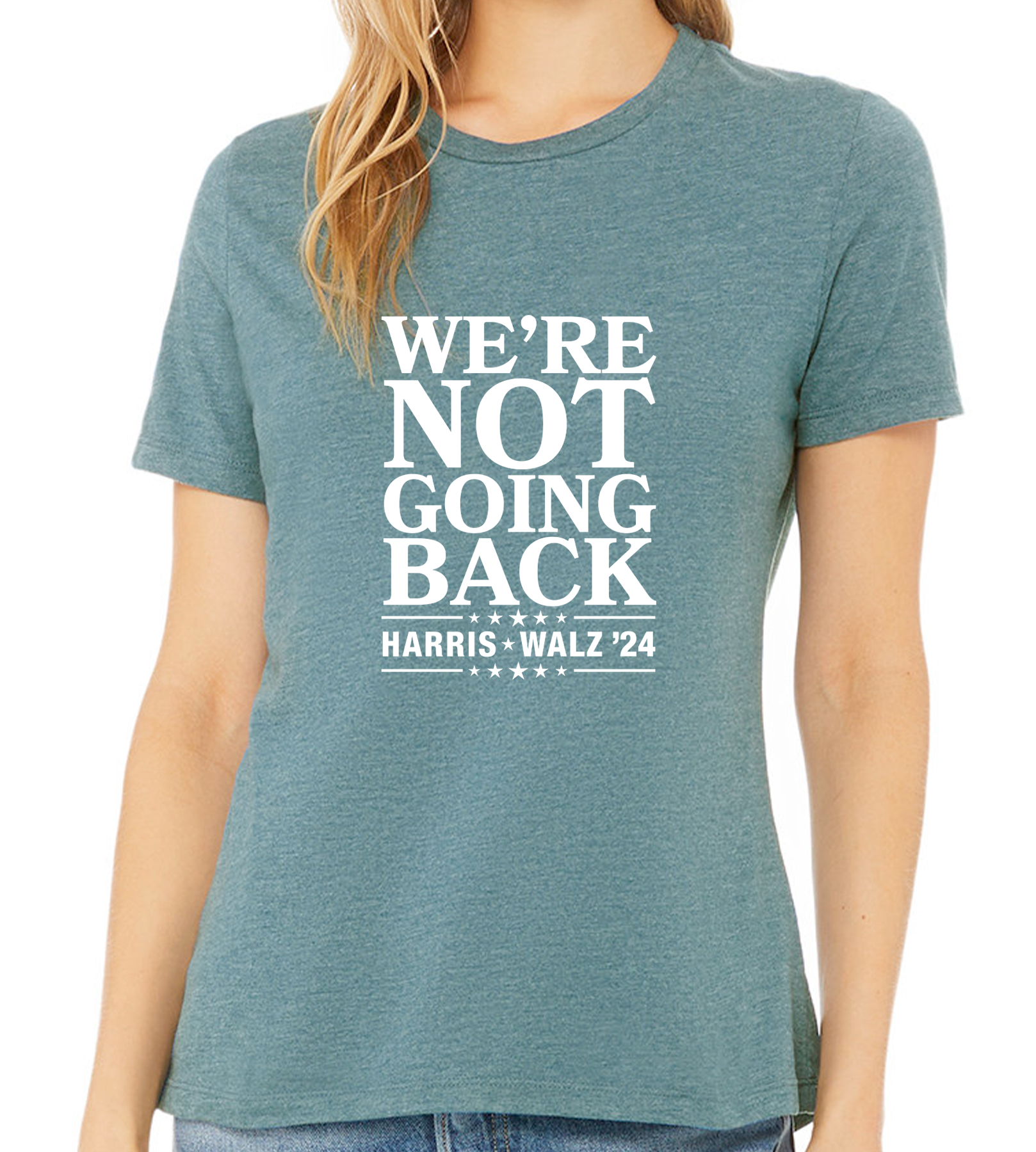 HARRIS / WALZ "WE'RE NOT GOING BACK" LADIES RELAXED TEE