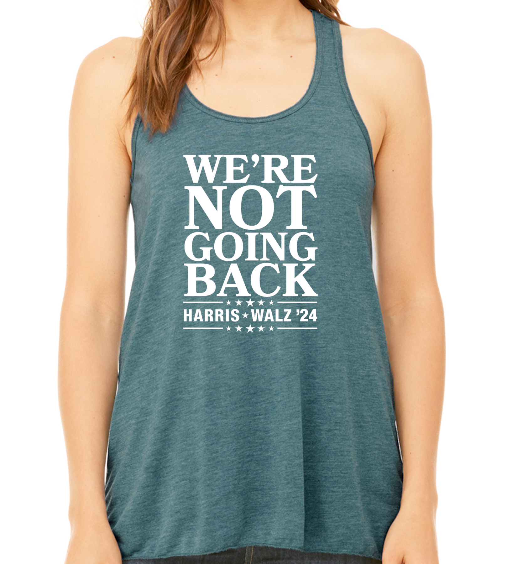 HARRIS / WALZ "WE'RE NOT GOING BACK" FLOWY TANK