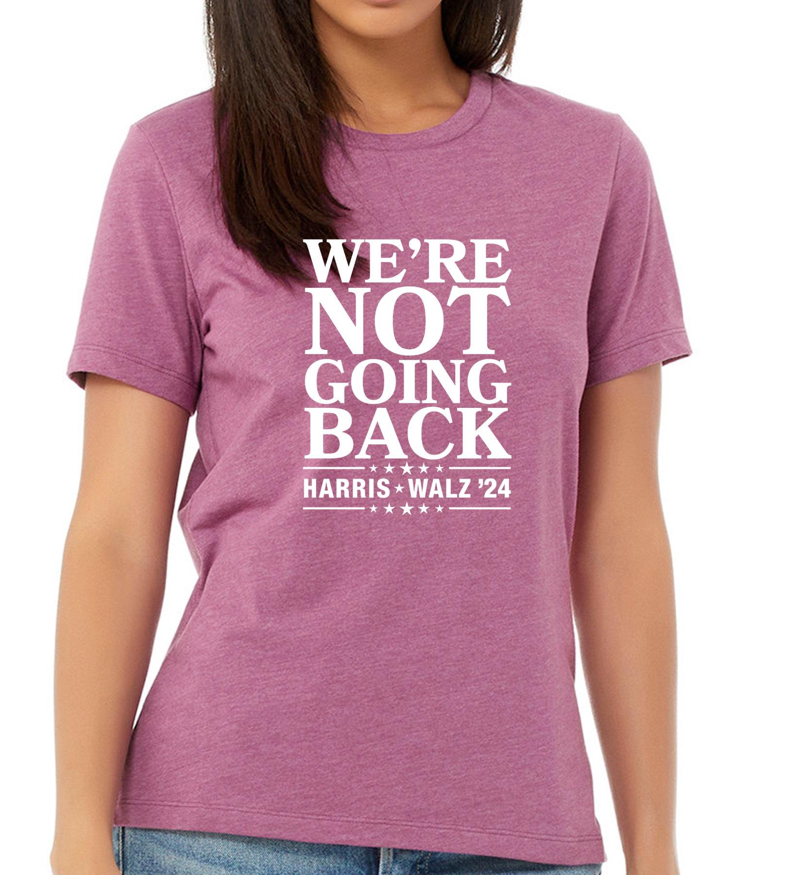 HARRIS / WALZ "WE'RE NOT GOING BACK" LADIES RELAXED TEE