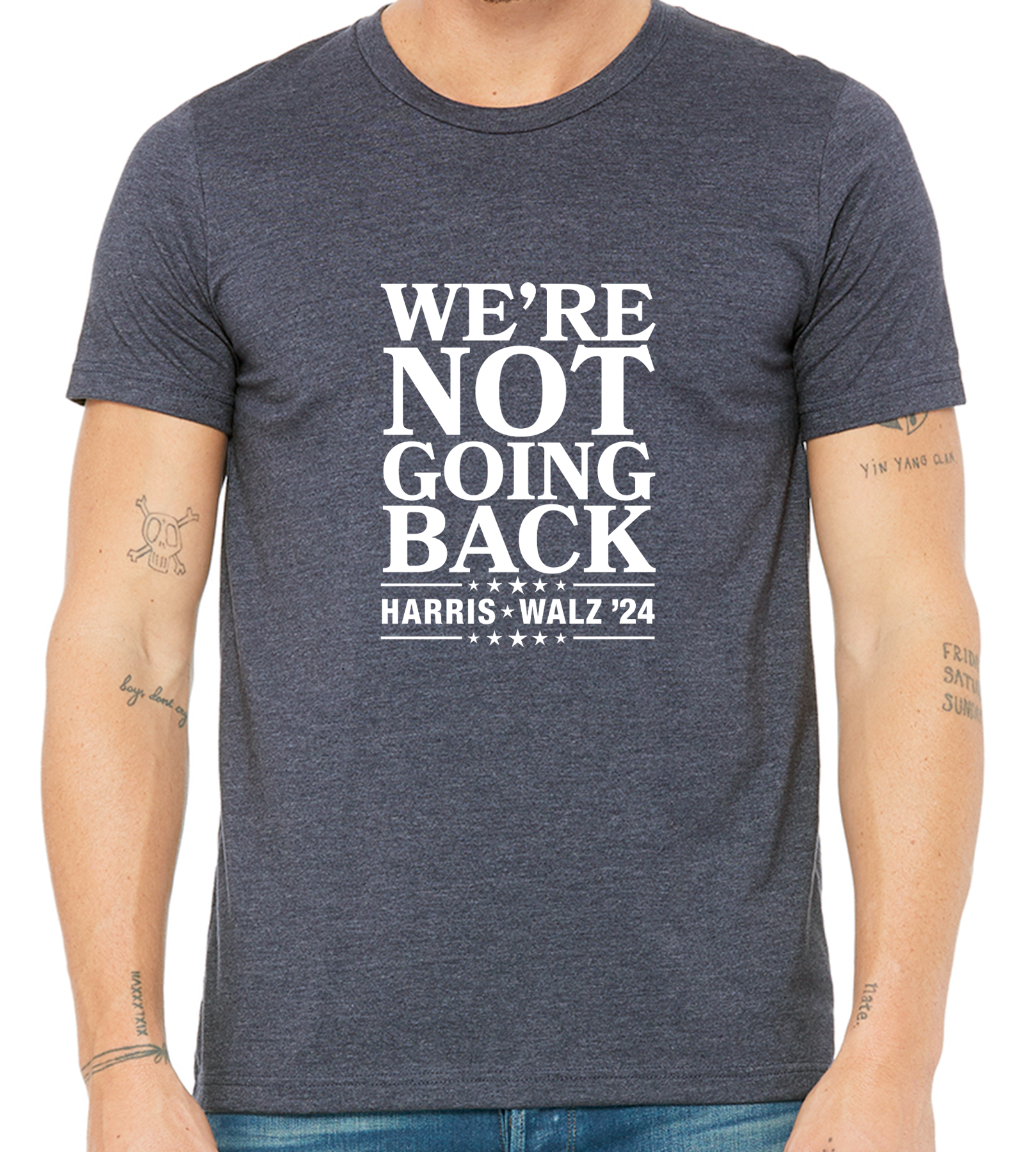HARRIS / WALZ "WE'RE NOT GOING BACK" UNISEX TEE