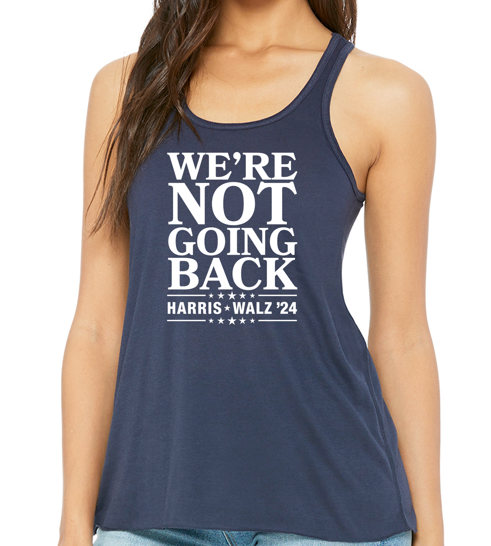 HARRIS / WALZ "WE'RE NOT GOING BACK" FLOWY TANK